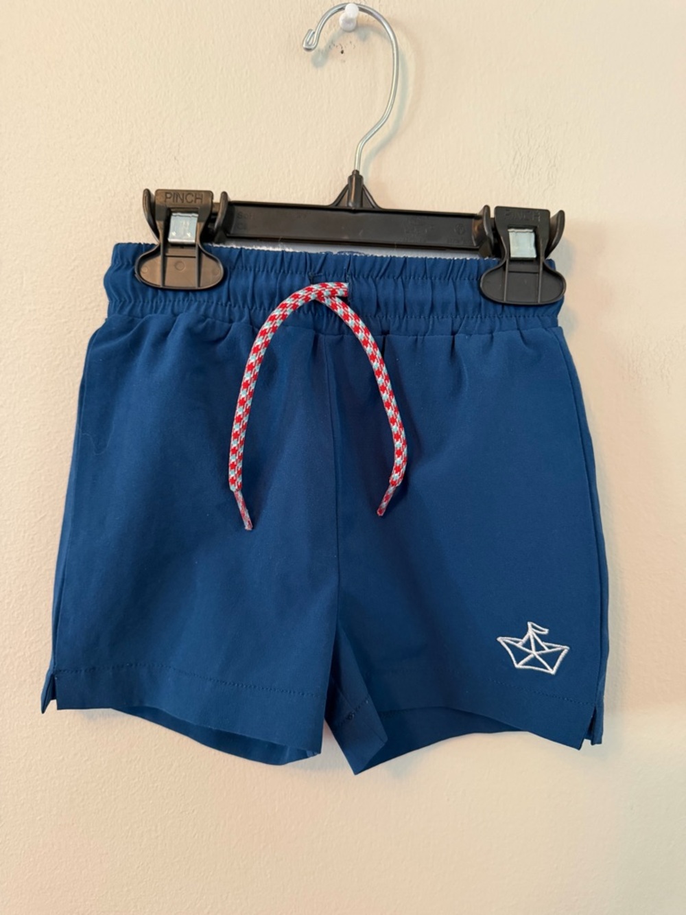 Little Paper Boat Navy Blue Drawstring Shorts